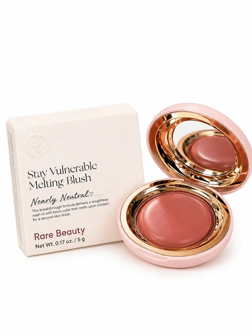 Rare Beauty Stay Vulnerable Melting Blush Nearly Neutral Soft Cream Blush • NIB